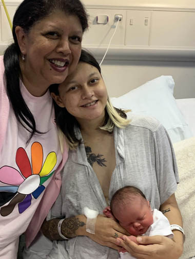 Sandy with Steph and Nova